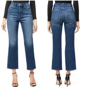 Good American Good Curve Western Yoke Blue 324 Size 4/27